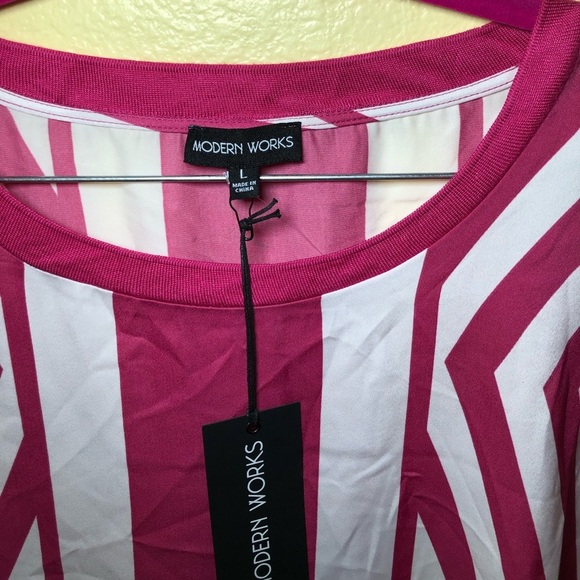 Modern works striped blouse size L - Picture 4 of 7
